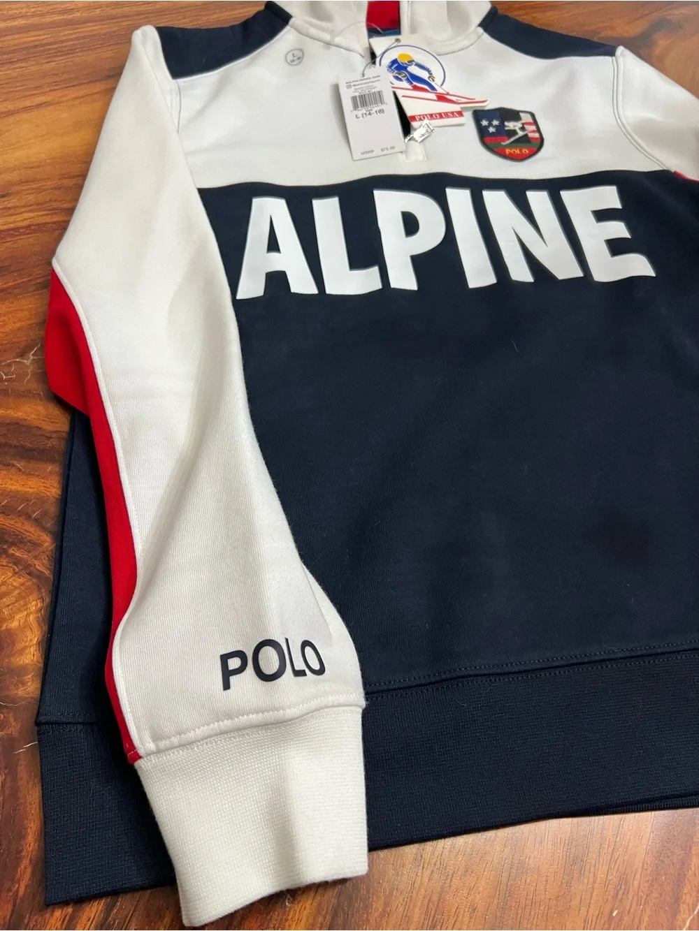 Boys Ralph Lauren Navy/White/Red Alpine Crest Pullover